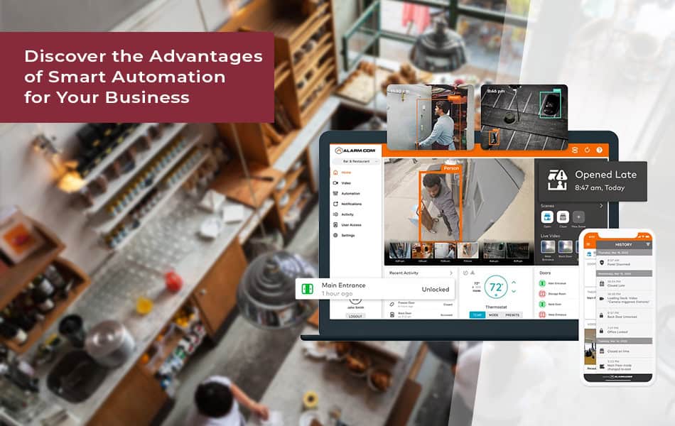 a store with Indiana Alarm smart business solutions