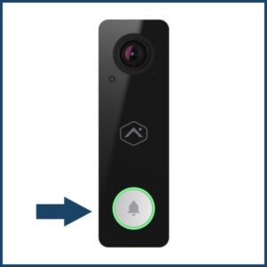 ADC VDB750 Forward View Doorbell Button Highlighted