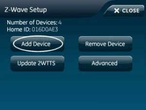 Z Wave Add 02 Z Wave Menu
